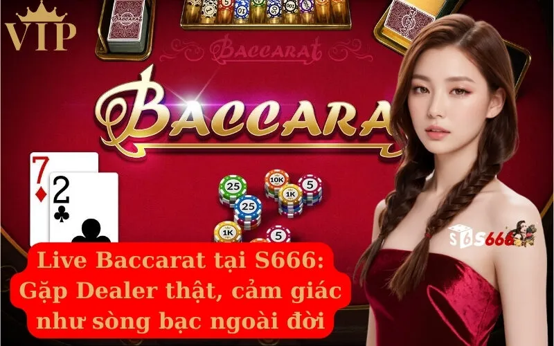Live Baccarat tại S666: Gặp Dealer thật, cảm giác như sòng bạc ngoài đời